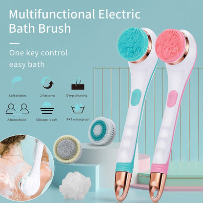 Electric Bath Brush Back Scrubber USB Rechargeable