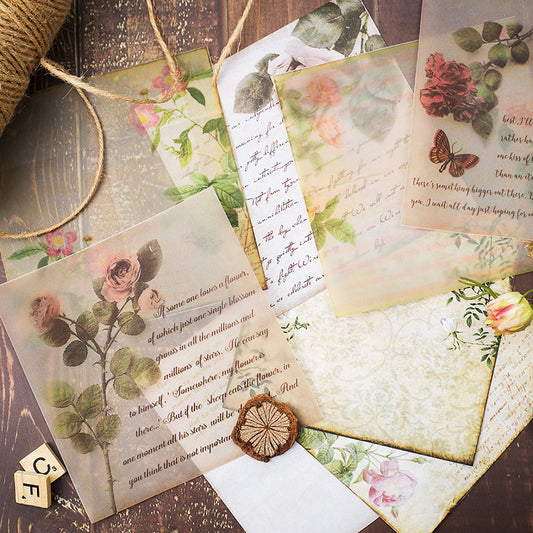 Vintage Journal Paper Flower Music Journal Stickers