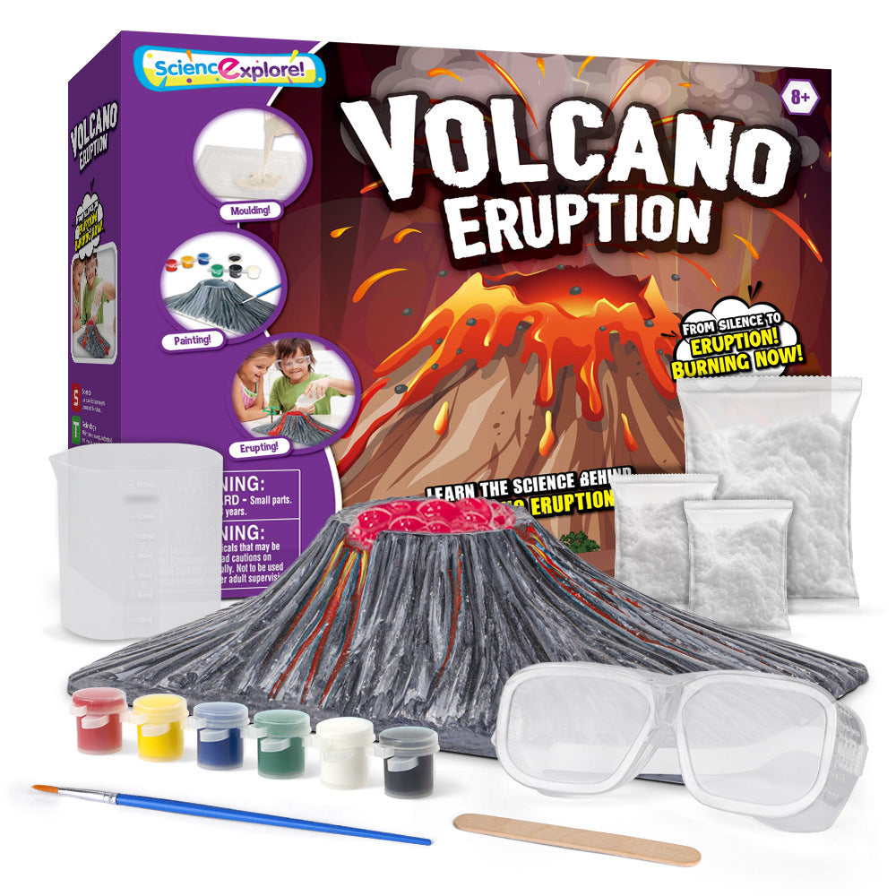 Volcano eruption science experiment