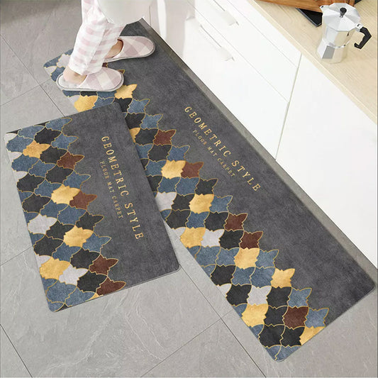 geometric style kitchen mats