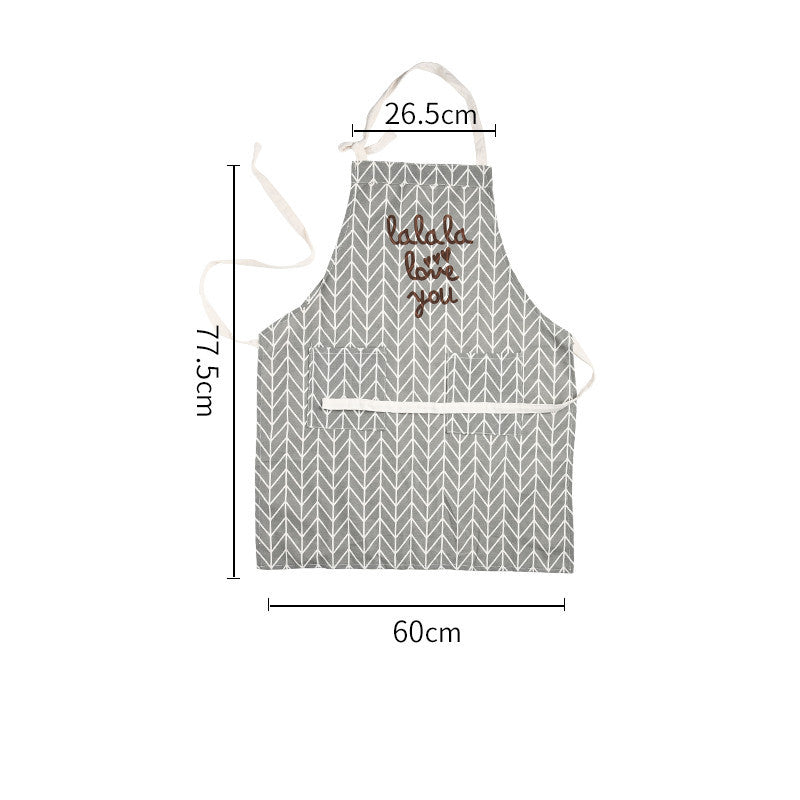 grey make me smile kitchen apron with measurements