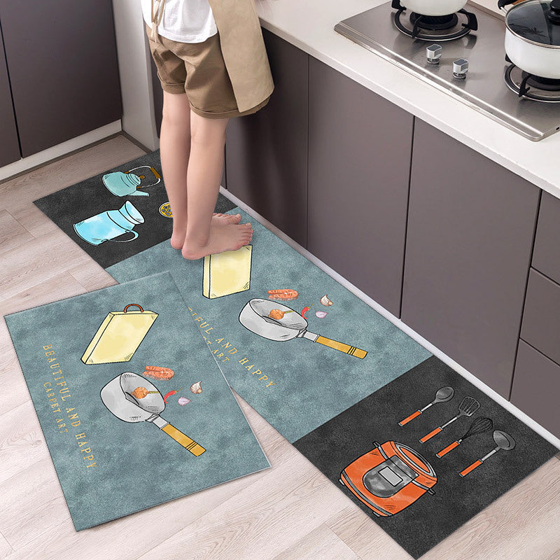 happy kitchen mats