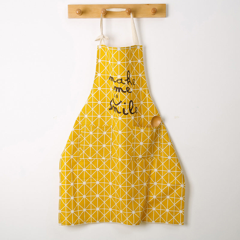 make me smile yellow kitchen apron