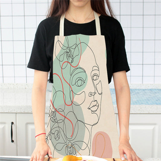 minimalist kitchen apron on a woman