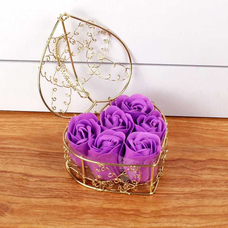 purple rose flower box