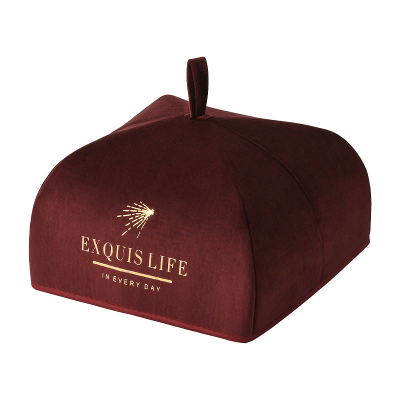 square style burgundy exquis life food cover