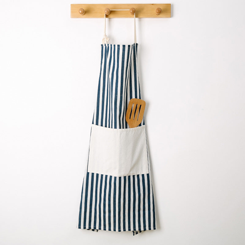 white black stripe kitchen apron