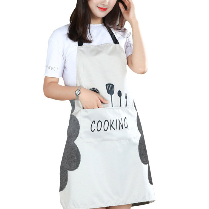 white kitchen apron