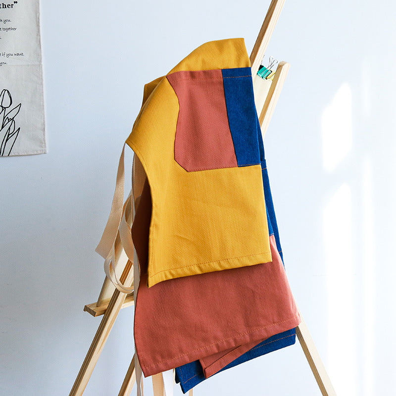 yellow Minimalist Kitchen Baking Apron folded